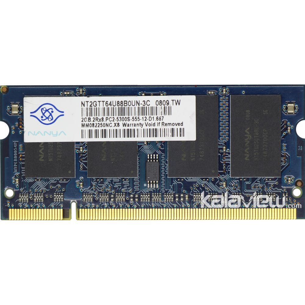 رم لپ تاپ نانیا 2GB مدل DDR2 باس 800MHZ/6400 سنگاپور NT2GT64U8HD0BN-AD (SG) تایمینگ CL6