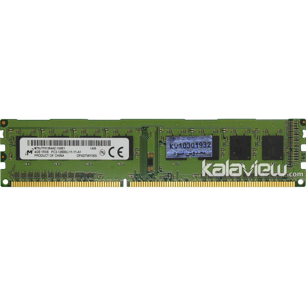 رم کامپیوتر میکرون 4GB مدل DDR3 باس 1600MHZ/12800 چین MT8JTF51264AZ-1G6E1 تایمینگ CL9