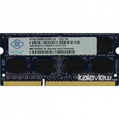 رم لپ تاپ نانیا 4GB مدل DDR3 باس 1333MHZ/10600 تایوان NT4GC64B8HG0NS-CG تایمینگ CL9