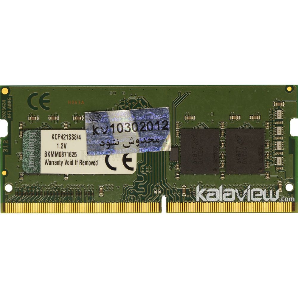 رم لپ تاپ کینگستون 4GB مدل DDR4 باس 2133MHZ/17000 چین KCP421SS8/4 تایمینگ CL15