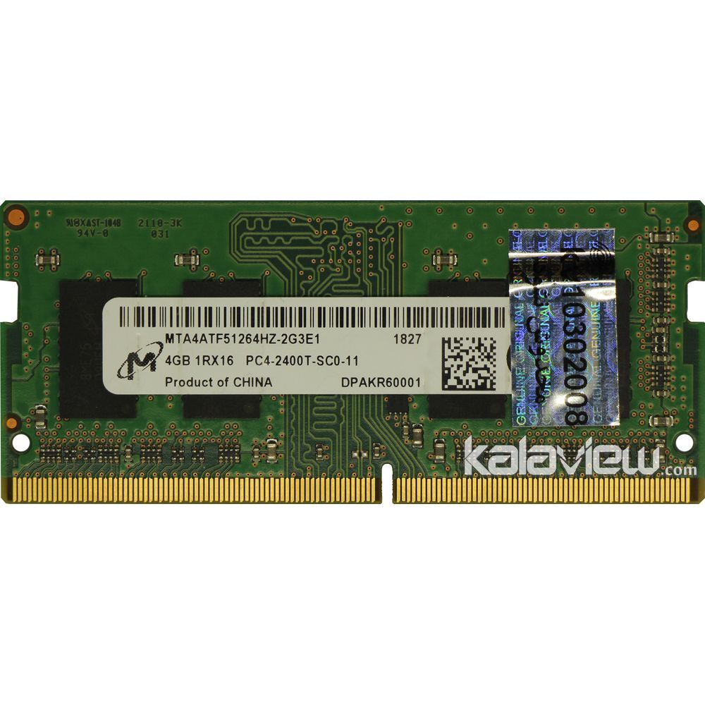 رم لپ تاپ میکرون 4GB مدل DDR4 باس 2400MHZ/19200 چین MTA4ATF51264HZ-2G3E1 تایمینگ CL17