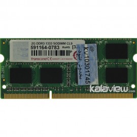 رم لپ تاپ ترنسند 2GB مدل DDR3 باس 1333MHZ/10600 چین تایمینگ CL9