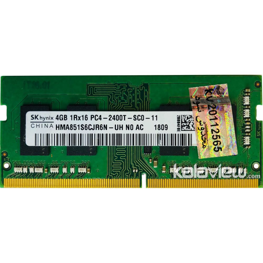 رم لپ تاپ اس کی هاینیکس 4GB مدل DDR4 باس 2400MHZ/19200 چین HMA851S6CJR6N-UH N0 تایمینگ CL17