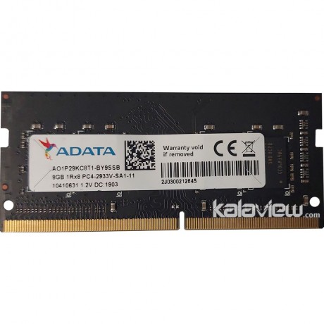رم لپ تاپ ای دیتا 8GB مدل DDR4 باس 2933MHZ/23400 چین AO1P29KC8T1-BY9SSB تایمینگ CL17