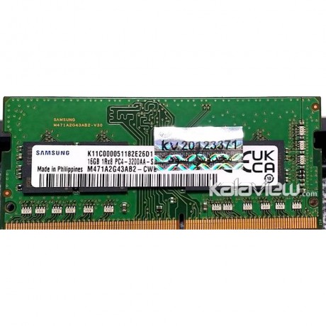 رم لپ تاپ سامسونگ 16GB مدل DDR4 باس 3200MHZ/25600 فیلیپین PH M471A2G43AB2-CWE 2051 تایمینگ CL22