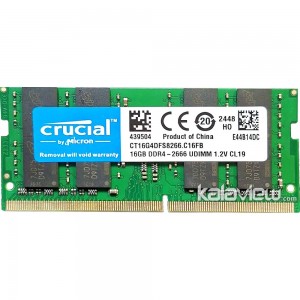 رم لپ تاپ کروشیال 16GB مدل DDR4 باس 2666MHZ/21300 چین CT16G4DFS8266.C16FB تایمینگ CL19