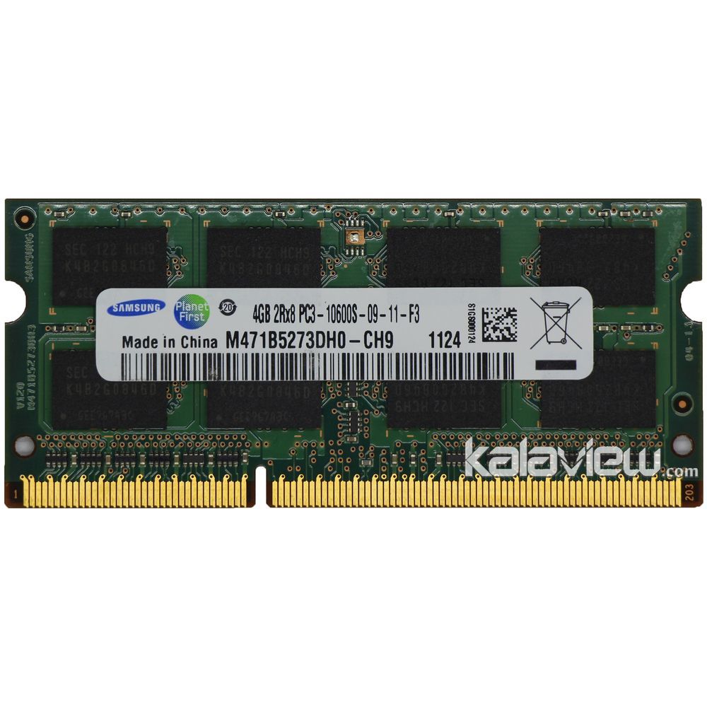 رم لپ تاپ سامسونگ 4GB مدل DDR3 باس 1333MHZ/10600 چین CN M471B5273DH0-CH9 1124 تایمینگ CL9