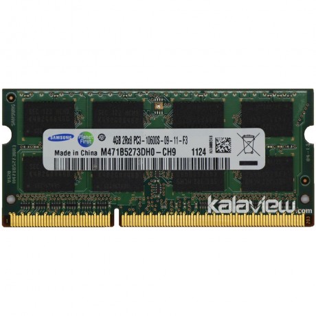 رم لپ تاپ سامسونگ 4GB مدل DDR3 باس 1333MHZ/10600 چین CN M471B5273DH0-CH9 1124 تایمینگ CL9