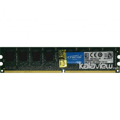 رم کامپیوتر میکرون 2GB مدل DDR2 باس 800MHZ/6400 آمریکا CT25664AA800.C16FMD تایمینگ CL6