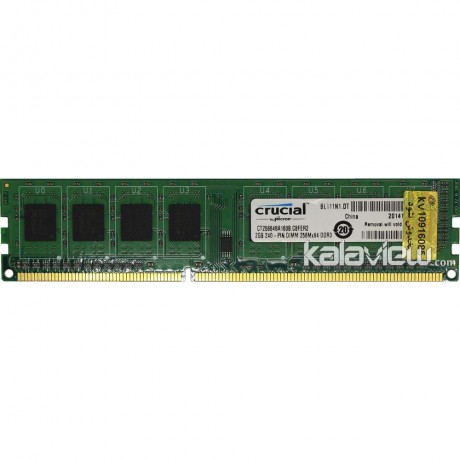 رم کامپیوتر کروشیال 2GB مدل DDR3 باس 1600MHZ/12800 چین CT25664BA160B.C8FER2 تایمینگ CL11