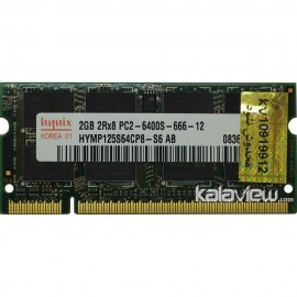 رم لپ تاپ هاینیکس 2GB مدل DDR2 باس 800MHZ/6400 چین HYMP125S64CP8-S6AB تایمینگ CL6