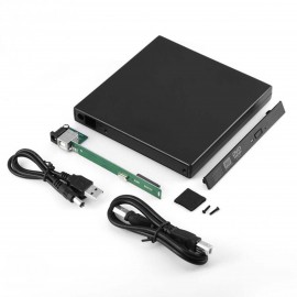 باکس دی وی دی اکسترنال لپ تاپ ایسوس SATA 12.7MM ضخیم مشکی براق