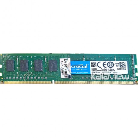 رم کامپیوتر کروشیال 8GB مدل DDR3L باس 1600MHZ/12800 چین CT102464BD160B.C16FER تایمینگ CL9