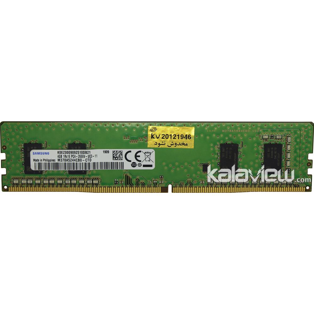 رم کامپیوتر سامسونگ 4GB مدل DDR4 باس 2666MHZ/21300 فیلیپین PH M378A5244CB0-CTD تایمینگ CL19
