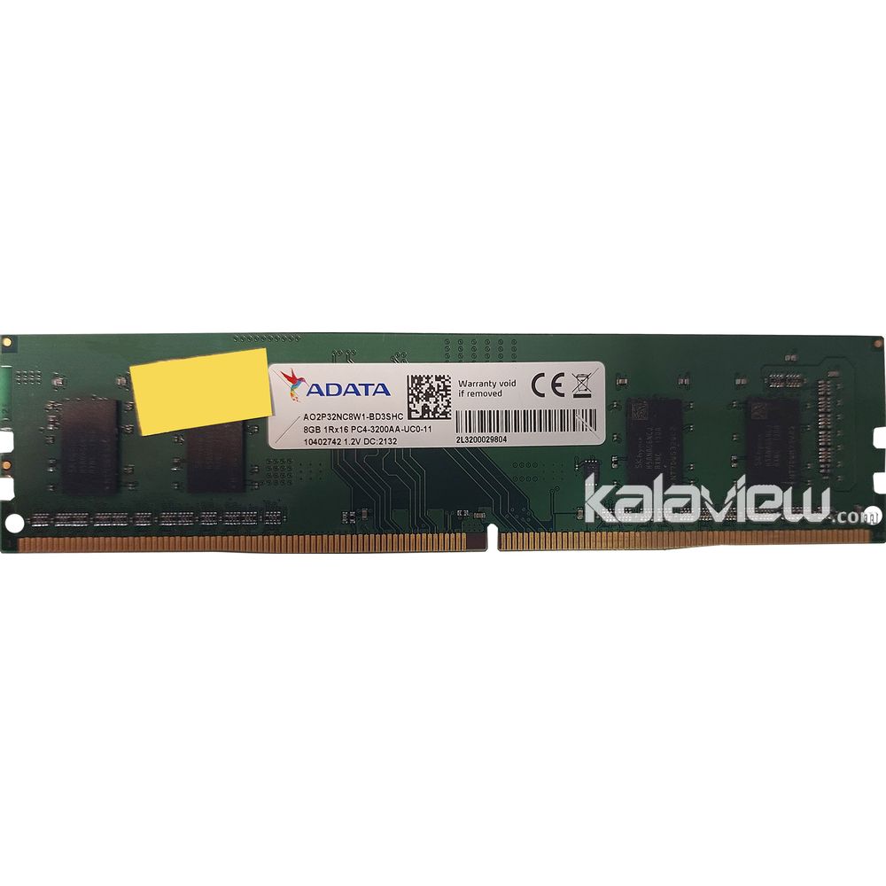 رم کامپیوتر ای دیتا 8GB مدل DDR4 باس 3200MHZ/25600 چین AO2P32NC8W1-BD3SHC تایمینگ CL22