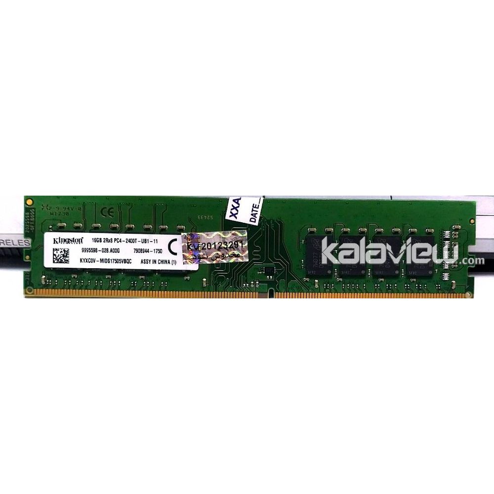 رم کامپیوتر میکرون 16GB مدل DDR4 باس 2400MHZ/19200 چین KYXCOV-MIDS17505VBQC تایمینگ CL11