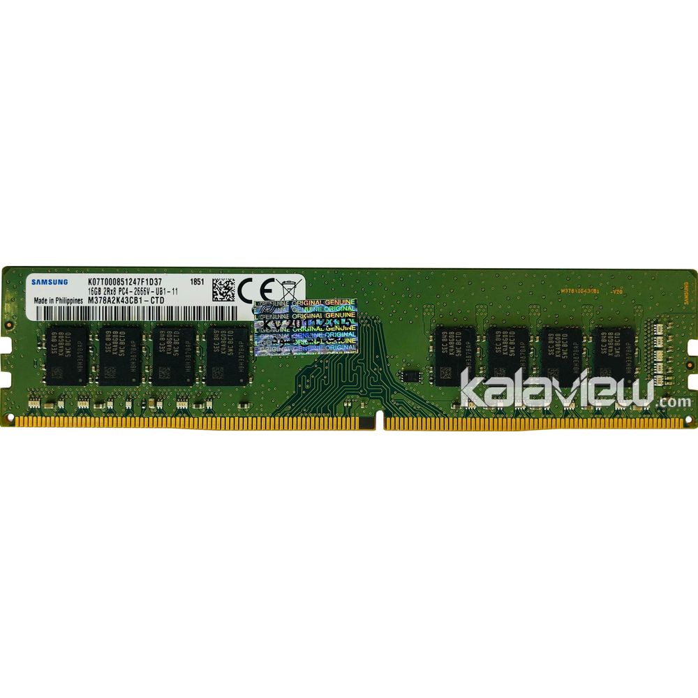 رم کامپیوتر سامسونگ 16GB مدل DDR4 باس 2666MHZ/21300 فیلیپین PH M378A2K43CB1-CTD تایمینگ CL19