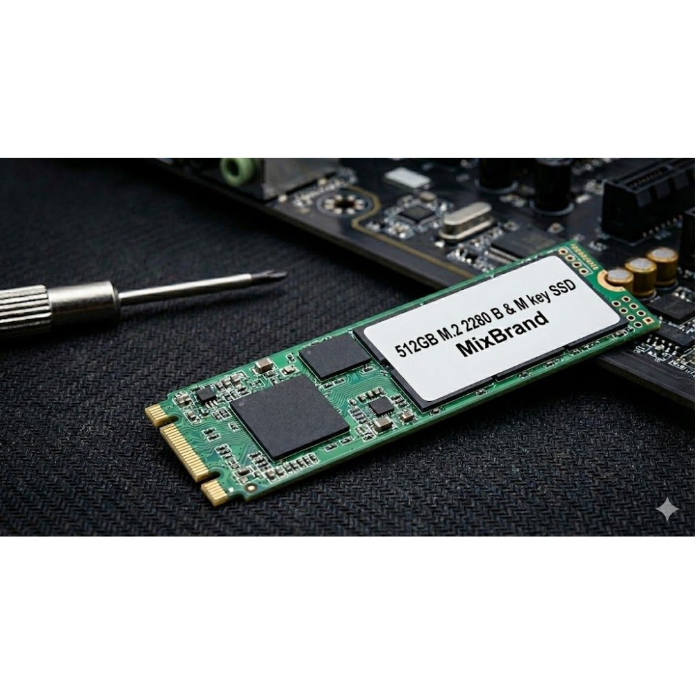 حافظه اس اس دی اینترنال استوک میکس برند مدل M2 512GB دو شیار 2280 بدون پک